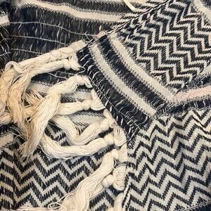 Ruff Hewn Women's XL Poncho Boho Cottage Cozy‎ Artsy Multicolor Striped